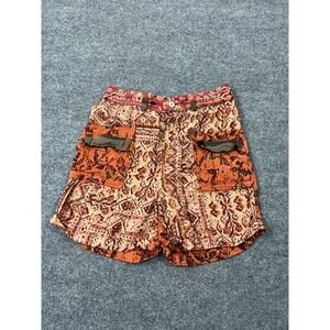 Free People Camo Quilted Kanthi Patchwork Shorts S Maximalist Boho Festival Y2K